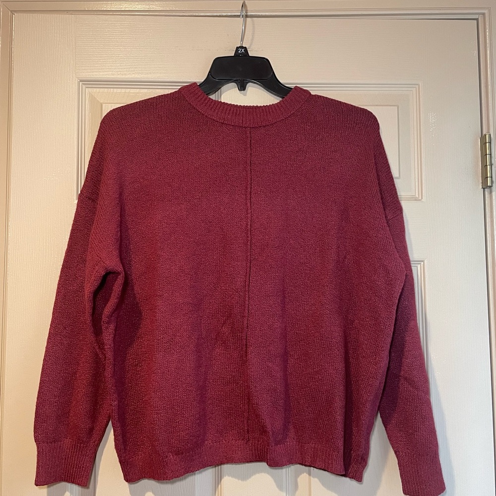 SHEIN Women’s‎ Burgundy Crewneck Sweater, Size Large